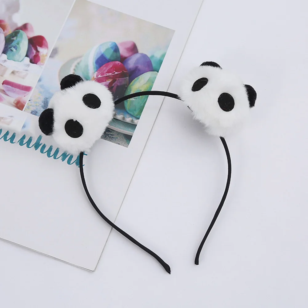 Ободок для волос плюшевый в виде панды девочек |