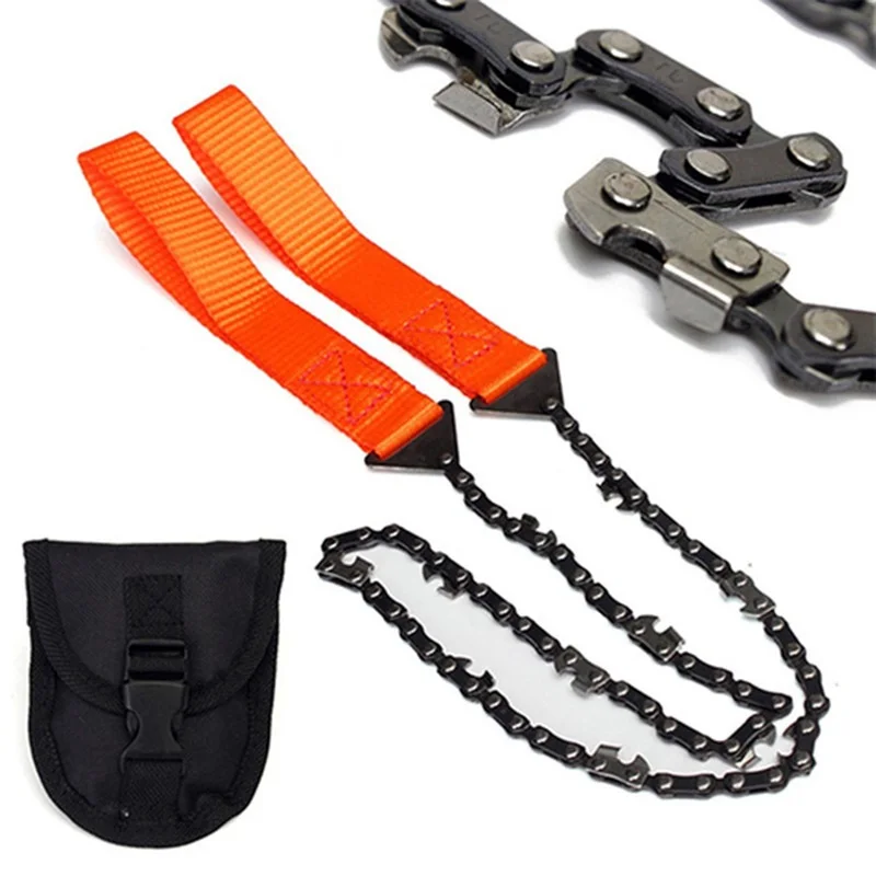 

Pocket Chainsaw Portable Survival Chain Saw with Bag, Multi-function Outdoor Emergency Chainsaw Cutting Tools Handheld Chain Saw