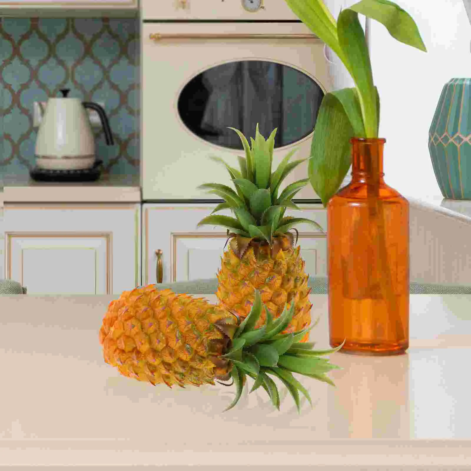 

Simulated Pineapple Ornaments Prop Kitchen Realistic Fake Simulation Artificial Fruit Decors