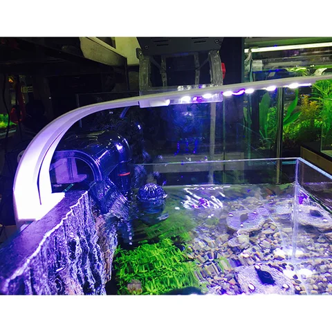 Ламсветильник для освещения аквариума 10 Вт, 220 В переменного тока, светодиодный Ная, водонепроницаемая, с зажимом