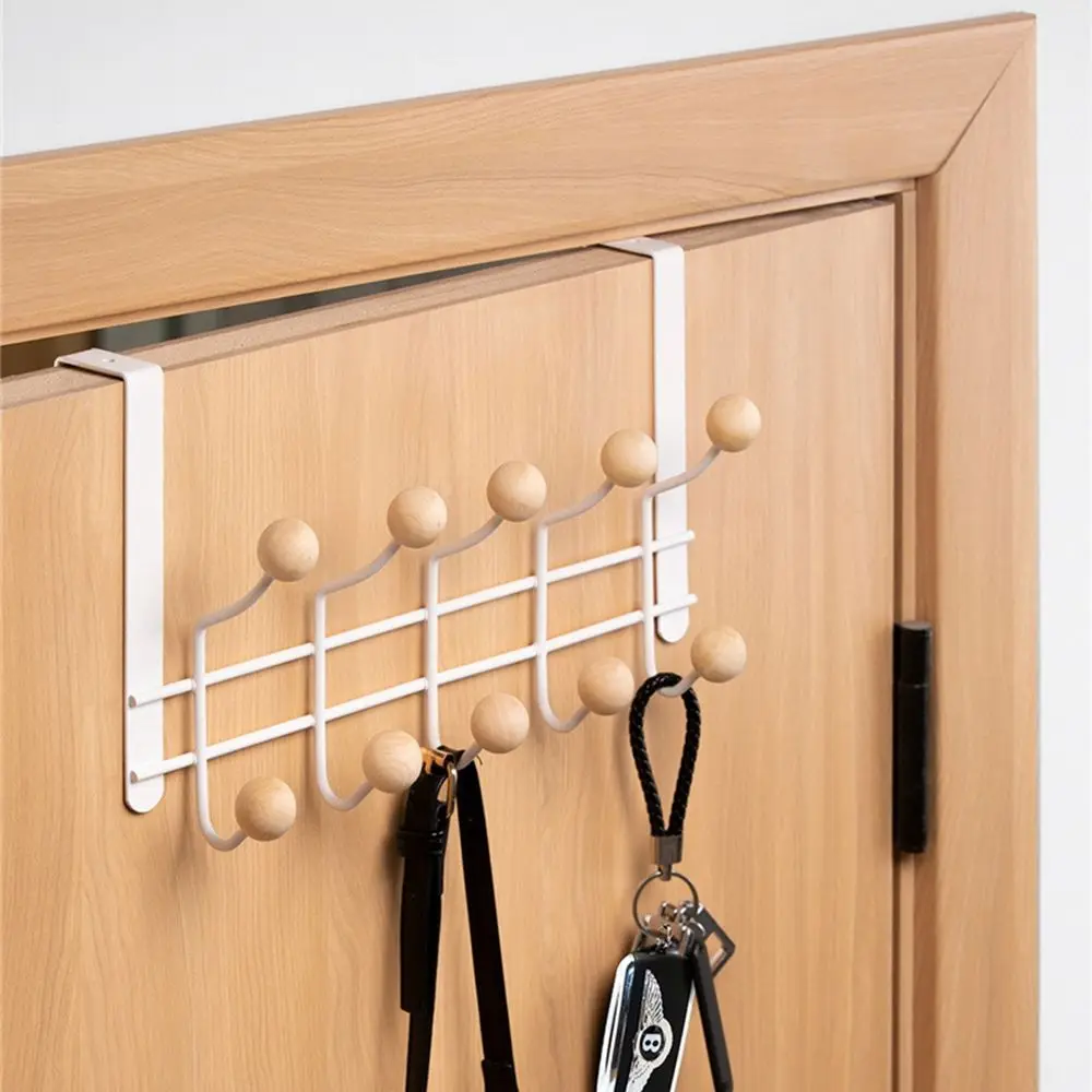 

2/4/10 Hooks 1 psc Behind The Door Iron Punch Free Hanging Type Door Hooks Towel Shelf Storage Hooks Scarf Hanger