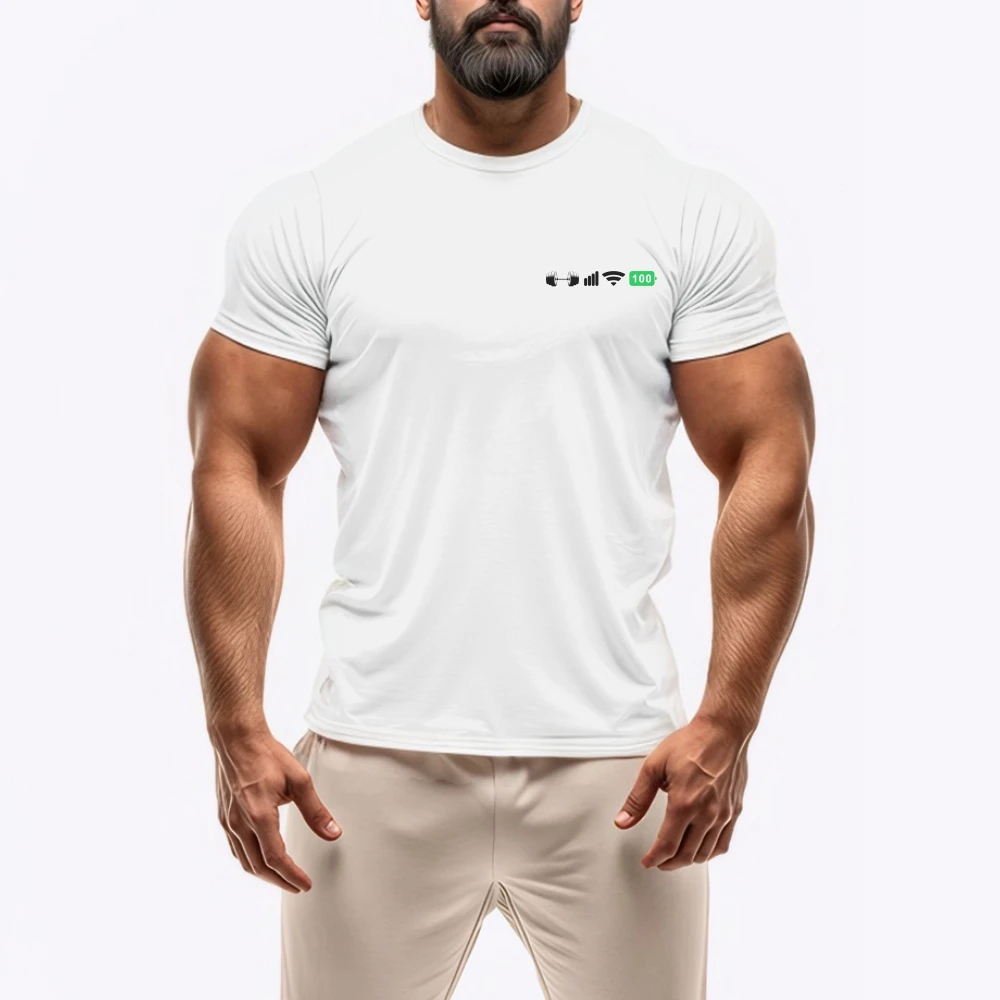 Мужская футболка с коротким рукавом для фитнеса бега спорта правильного трека