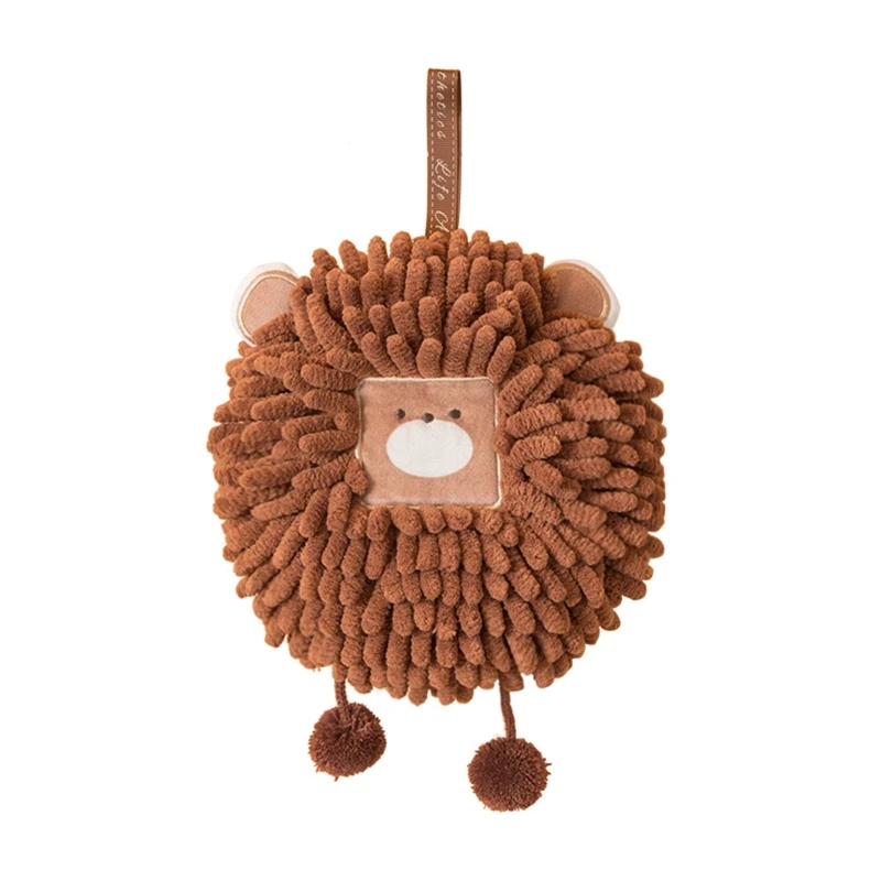 

Soft Absorbent Chenille Hand Towels Cute Dog Shape Hand Bath Towel Quick Dry Towels with Loop for Hanging Kitchen Door