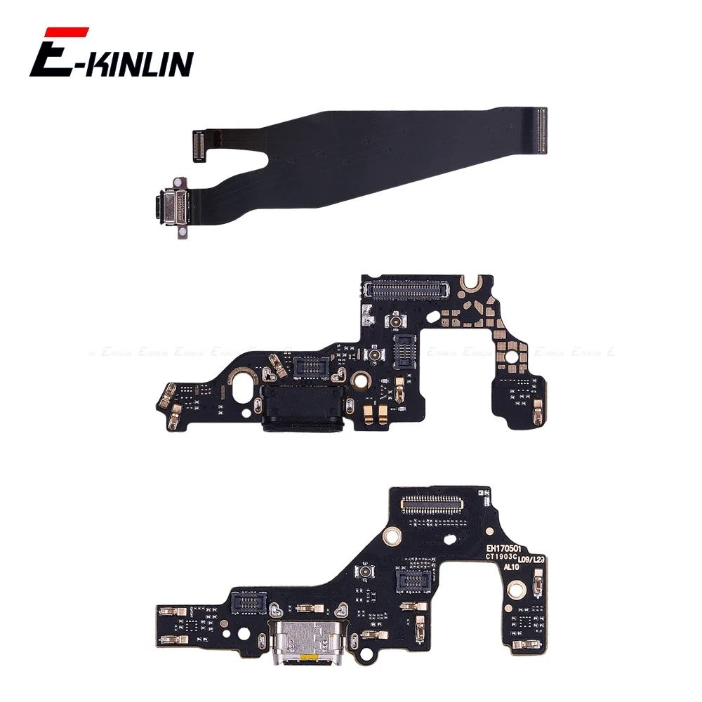 

USB Charging Dock Port Board With Microphone Charger Flex Cable For HuaWei P30 P20 Pro P10 P9 Plus Mini P8 Lite 2017
