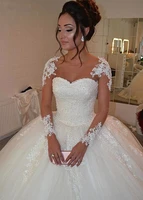 2022 new custom made perfact long sleeves wedding dresses ball gowns robe de for mariage modest beautiful dress wedding dresse