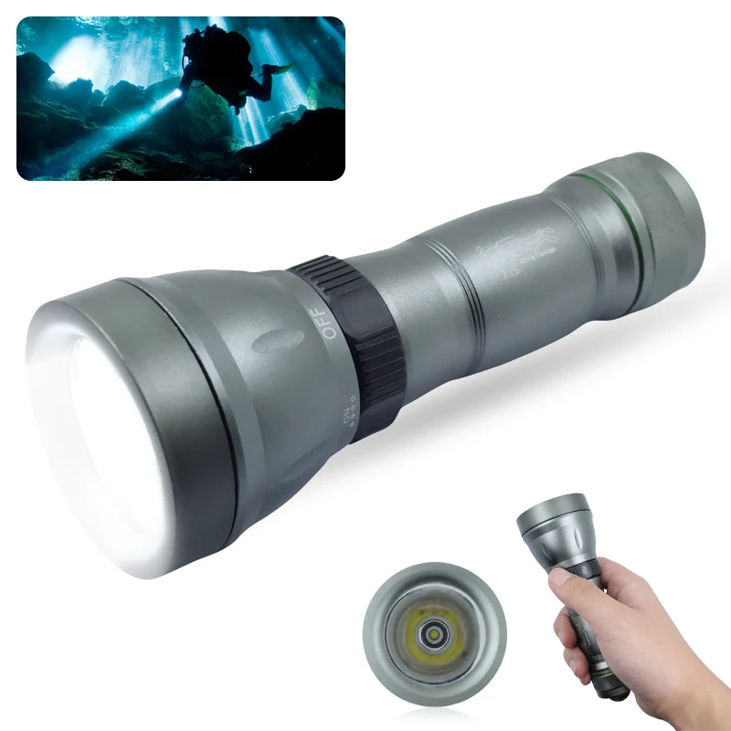 

Powerful Diver Flashlight for Diving XM-L T6 LED Light 2000lm Underwater Scuba Diving Flashlights Torch Lamp Lantern for Hunting