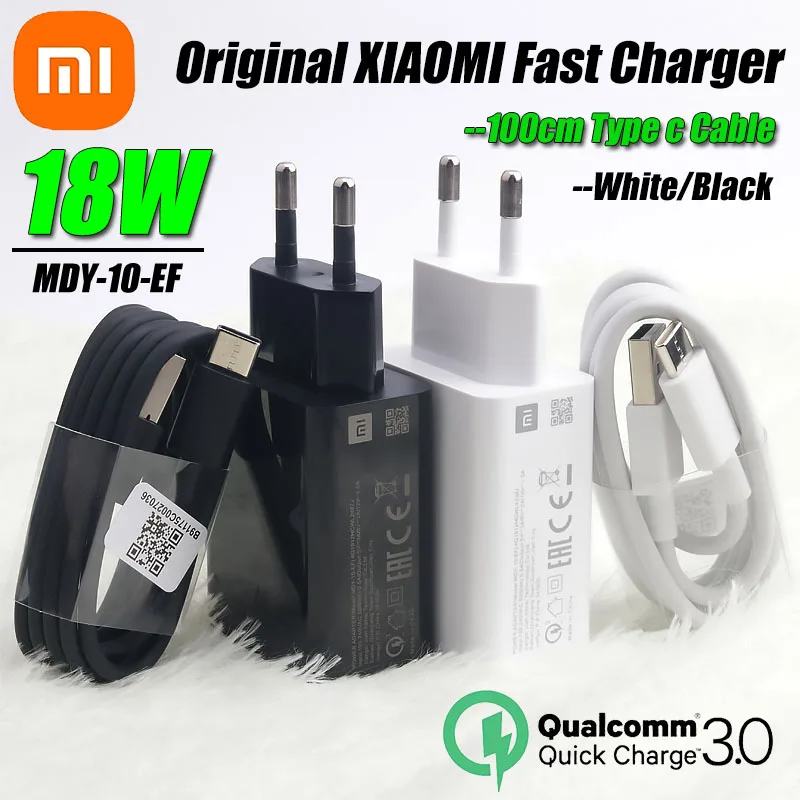 Быстрое зарядное устройство Xiaomi MDY-10-EF Mi 9SE USB-штепсельная вилка европейского