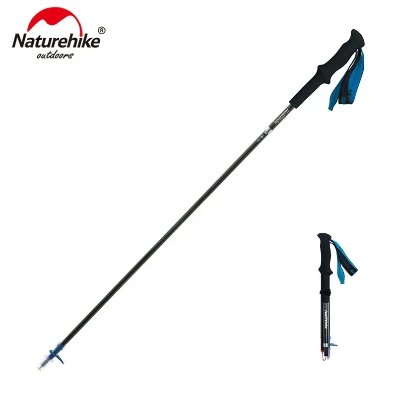 Naturehike ST08 153-173g Трости Сверхлегкие 4 секунды Складные регулируемые треккинговые
