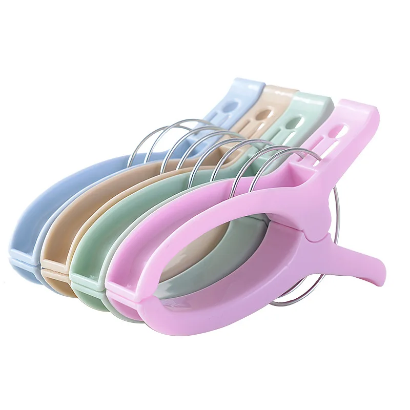 

Колышки пластиковые для шезлонга, большие зажимы для одежды, 4 шт., для полотенец, нижнего белья, зажимы для одеял, практичная Организация белья, для одеял, пляжа