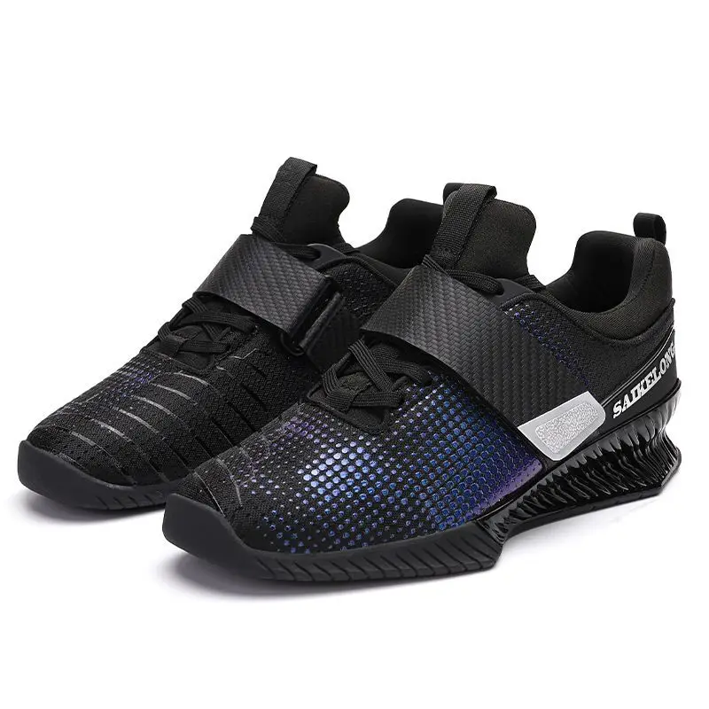 Professional Powerlifting Shoes for Men Anti-Slip Squat Weight Lifting Shoes Balance Fitness Sneakers Hard Drawn Squat Shoes