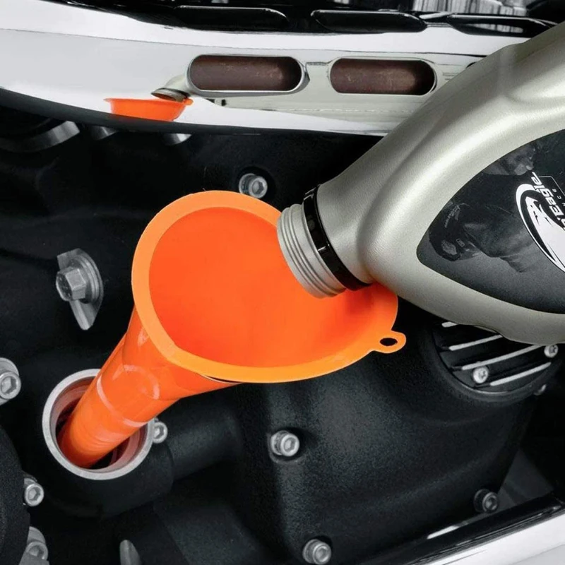

Refueling funnel long mouth oil hopper large-diameter plastic belt filter car motorcycle with gasoline oil funnel