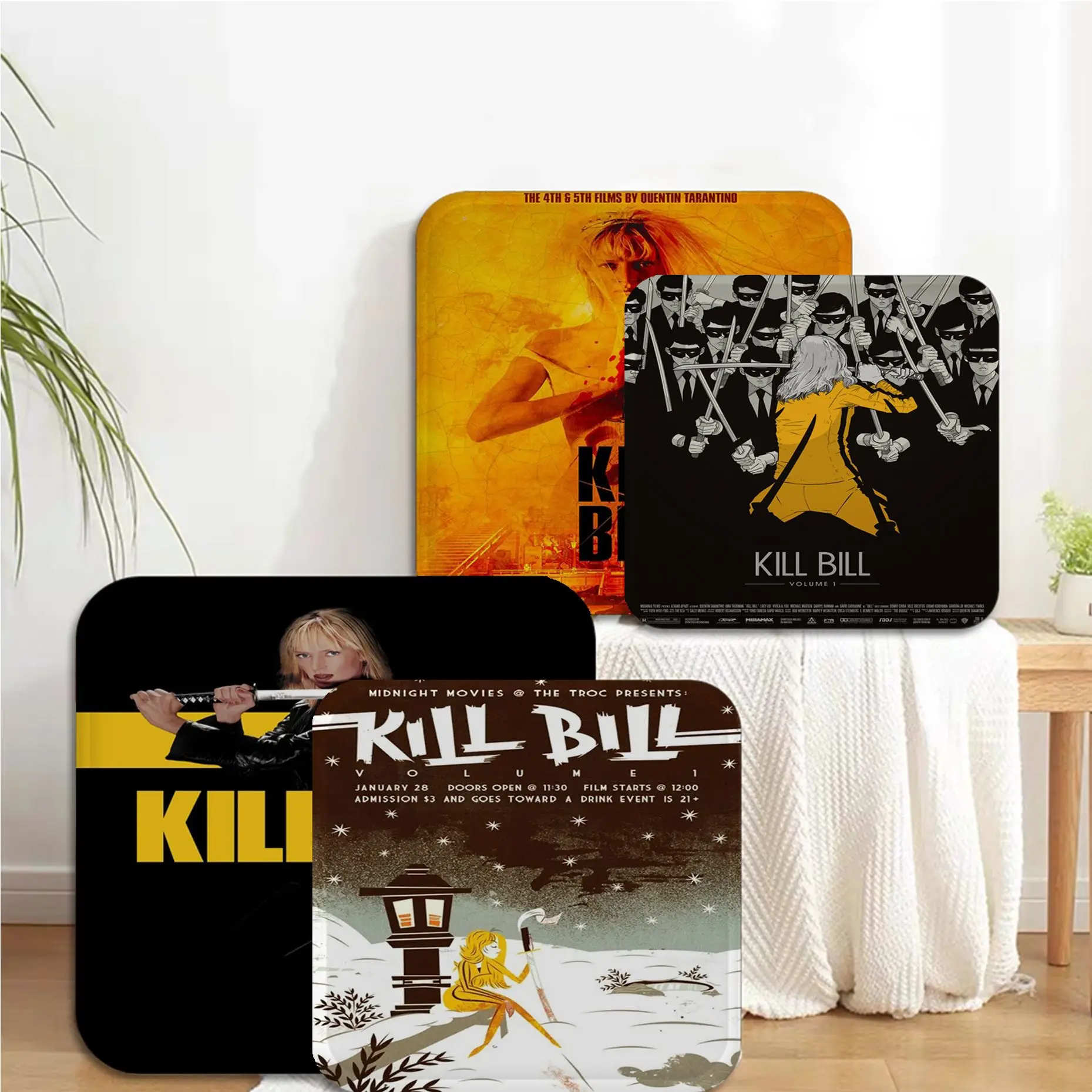 

Kill Bill Nordic Printing Seat Pad Household Cushion Soft Plush Chair Mat Winter Office Bar Seat Mat