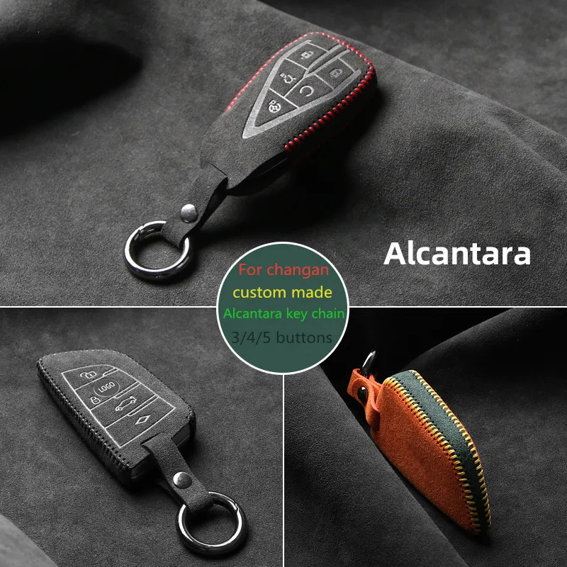 

For Changan 2020-2021 cs75 plus Eado plus/cs55plus/uint/cs35/uink private custom Alcantara suede key cover high-end key case