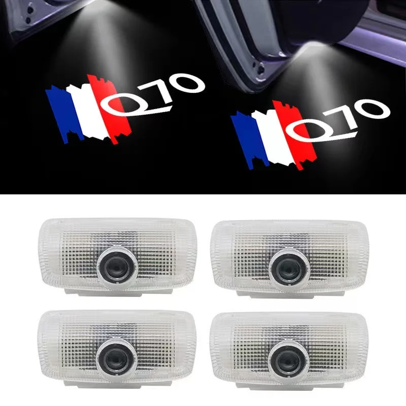 

2x LED Car DoorW elcome Lamp Car Decoration Accessories For Infiniti Q50 Q70 QX70 QX80 FX37 FX35 G37 G25 M25 M35 M37 EX25 EX35