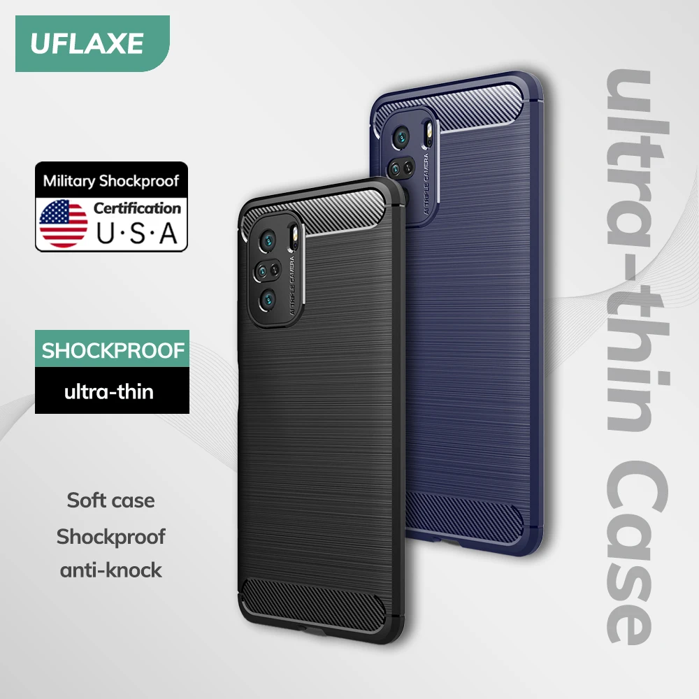 UFLAXE Original Soft Silicone Case for Xiaomi Redmi K40 Pro Back Cover Ultra-thin Shockproof Casing