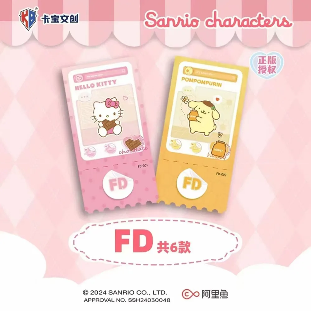 KABAO Sanrio Ticket Stub Card для детей Kuromi Pompom Purin Pochacco Fresh Lovely Аниме Коллекция персонажей