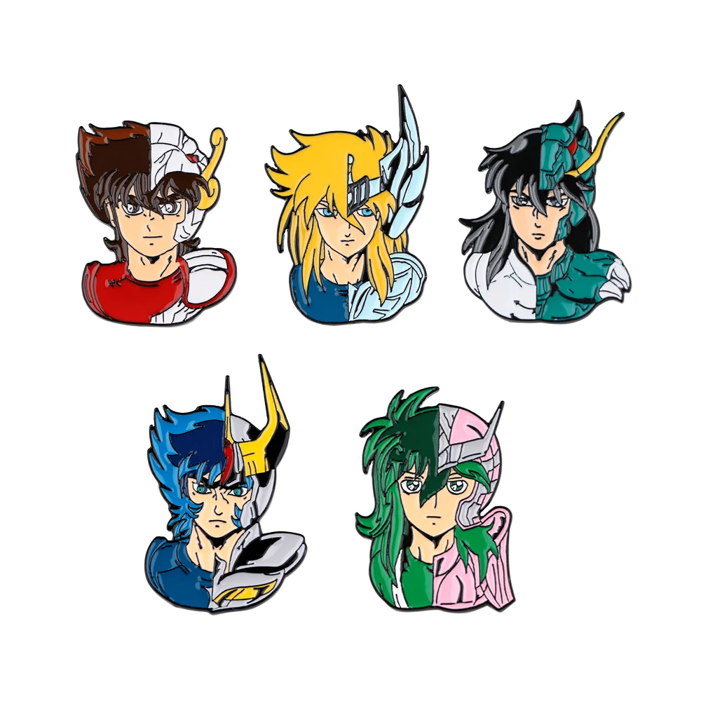 

Saint Seiya Lapel Pins Anime Pin Briefcase Badges Gift Manga Brooche Backpack Badge Accessories for Jewelry Cute Things Japanese