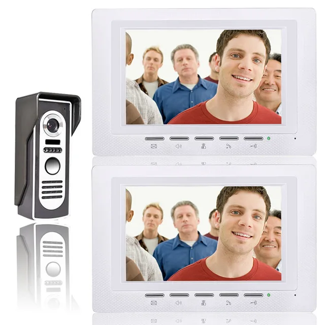 

7''Inch Video Door Intercom Wired Video Door Phone Visual Video Intercom System Doorbell Monitor Camera Kit For Home Security