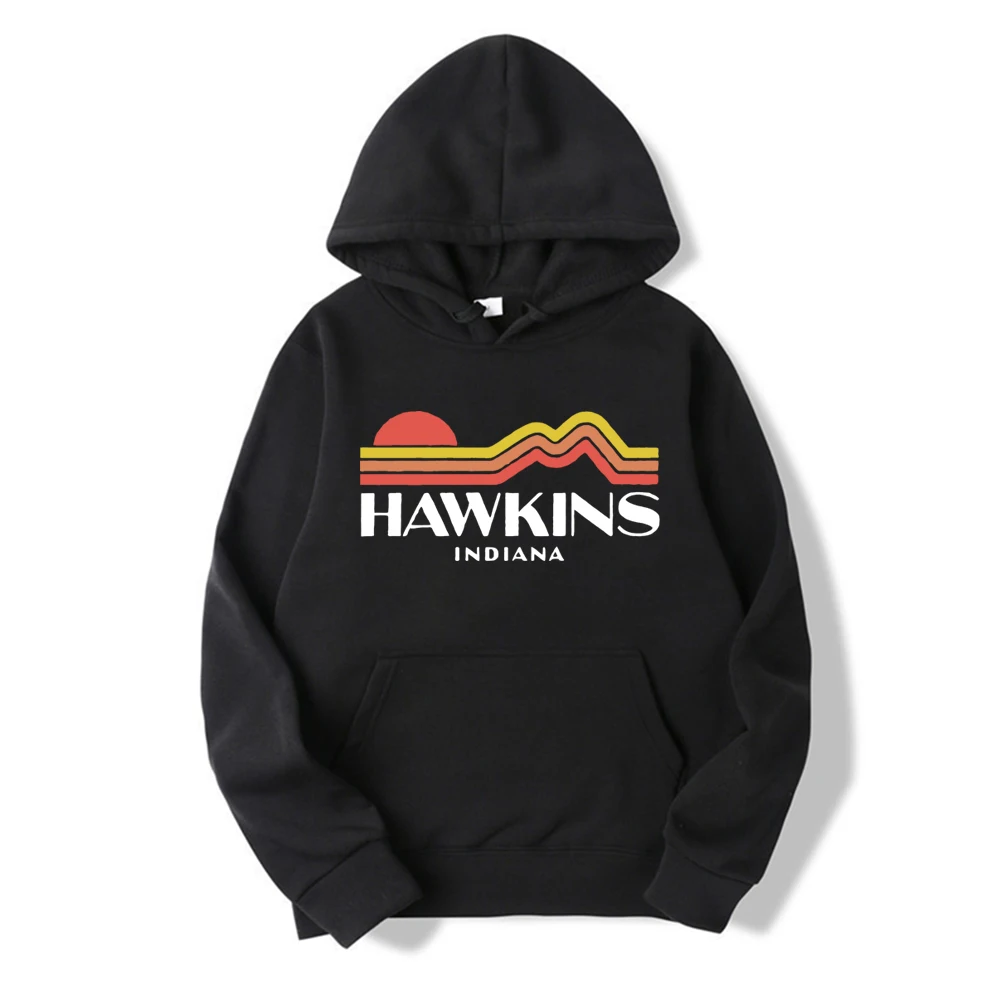 

Толстовка Hawkins Indiana с капюшоном в стиле ретро 80-х годов, толстовка с капюшоном для старшей школы Hawkins, класс 1983, толстовки унисекс