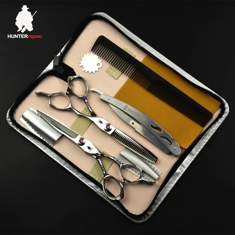 

30% off HT9111 Japan Stainless Steel Hair Scissors Set 6 inch Barber shears Kit thinning scissors for haircut barbershop tools