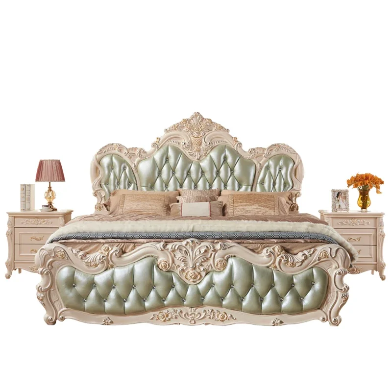 Роскошная кровать принцессы в европейском стиле современные ящики элегантная