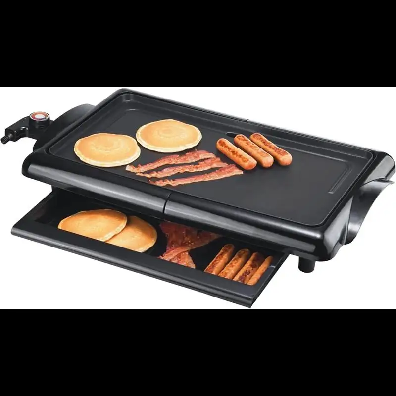 

Electric Grills,Electric Griddle,1400-Watt,Non-Stick,with Drip Pan,10 x 20 Inch, Black