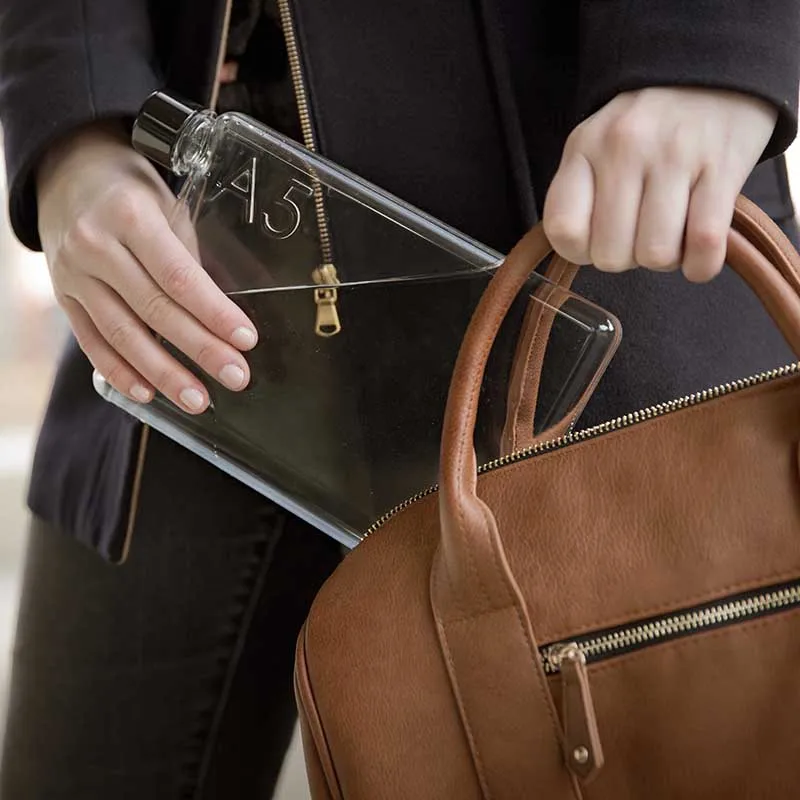 

A5 A6 Paper Portable Paper Pad Water Bottle Flat Drinks Kettle Notebook Bottle Cup Botlte Flat Water Bottle Bpa Free Clear Book