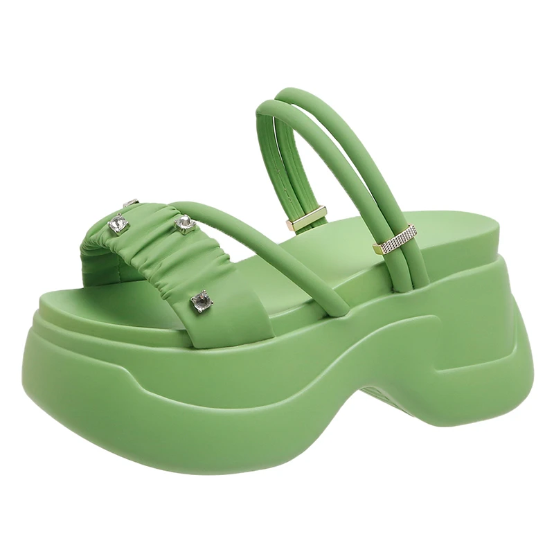 

Platform Shoes Women Summer Sandals Super High Heels Wedges Shoes for Women Fashion Candy Color Jelly Sweet Chunky Flats Sandal