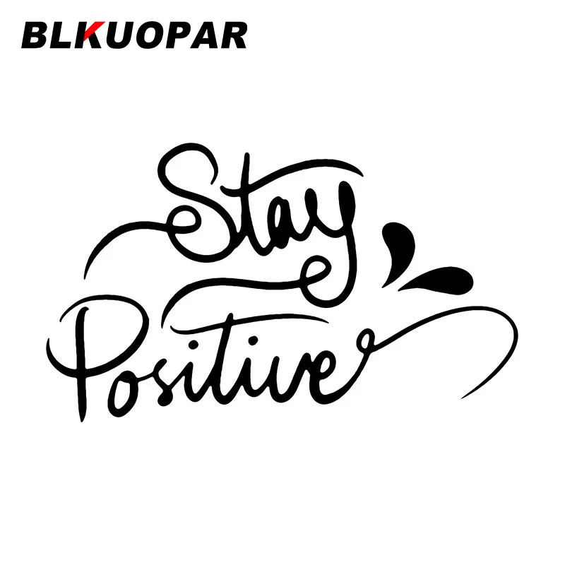 

BLKUOPAR «Оставайтесь положительным» искусственное аниме креативная наклейка устойчивая к царапинам ноутбук мотоцикл графика фургон автомоб...