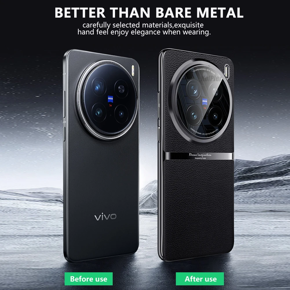 Оригинальный кожаный чехол для Vivo X200 Pro противоударный задний бампер X200Pro mini