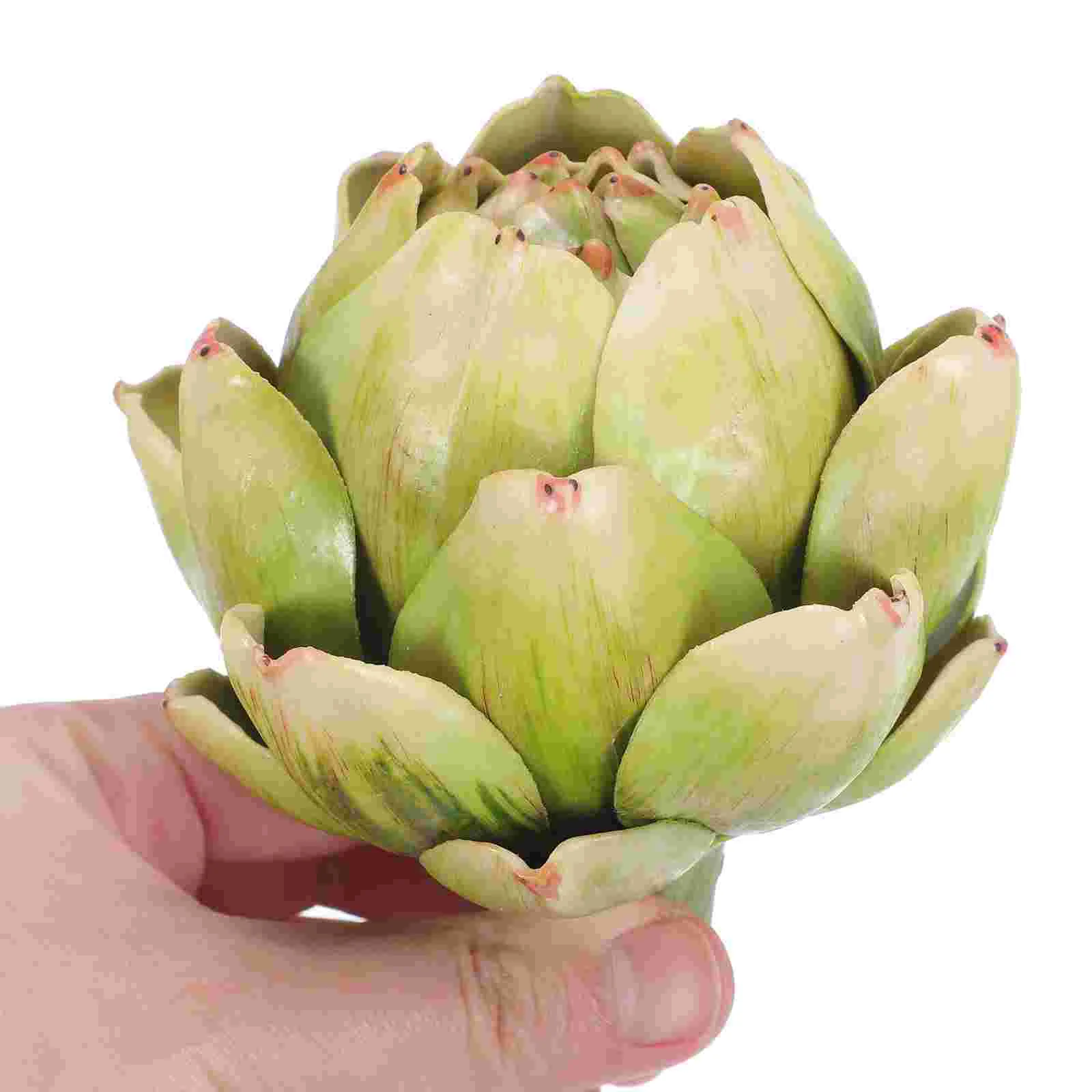 

2 Pcs Fake Fruit Artificial Artichoke Model Vegetable Decor Plastic Simulation Lifelike Plants Faux Artichokes