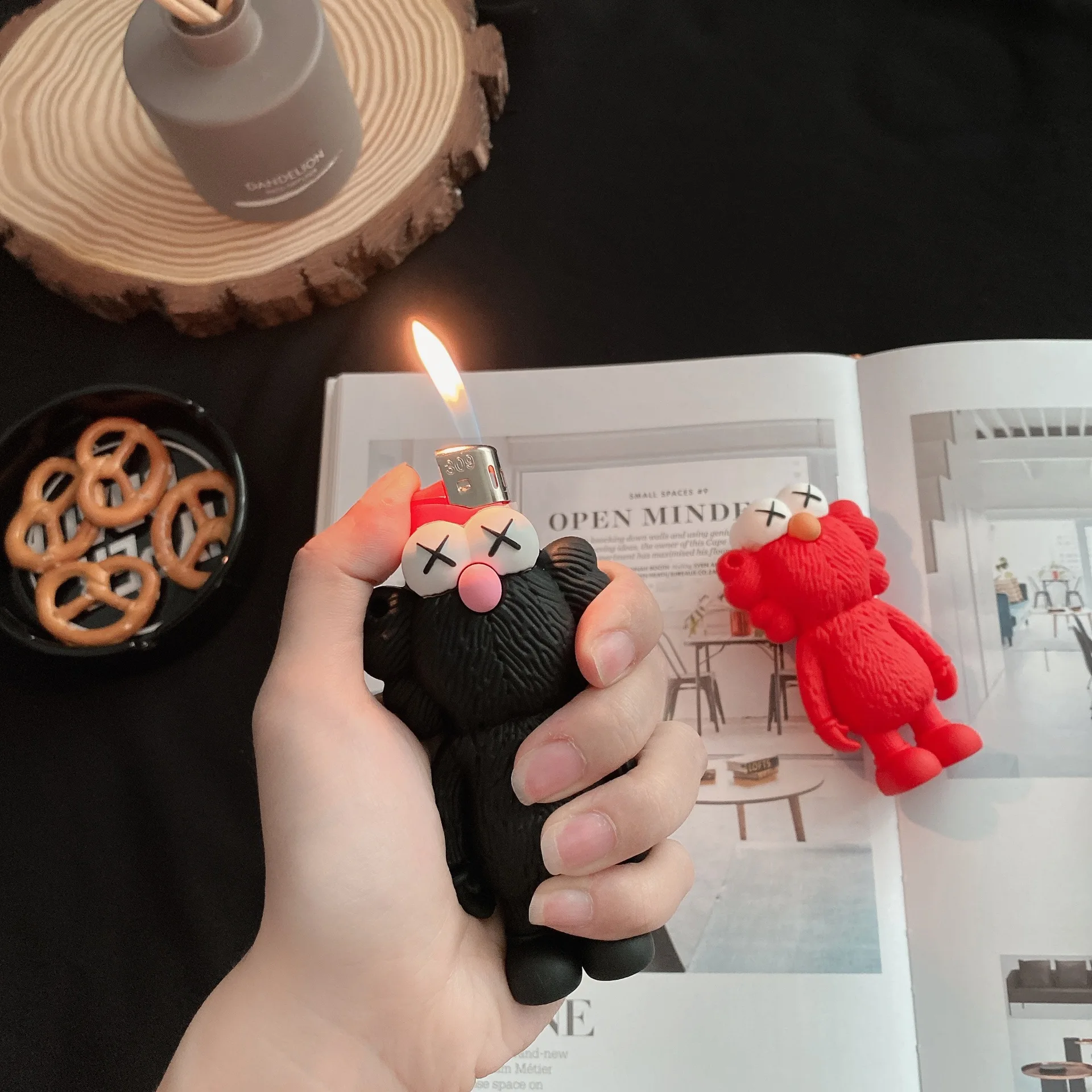 

Новое поступление милый мультяшный защитный чехол с зажигалкой креативное украшение куклы бар местная крутая девушка диско Зажигалка защи...