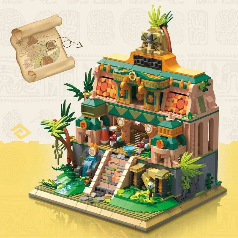 Креативный эксперт MOC ZHEGAO 612022 потерянный храм потерянная модель 1645 шт.