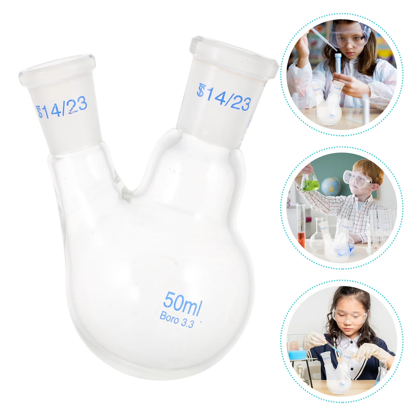 

Стеклянная колба термостойкая колба 50 мл колба с двойной шеей лабораторные принадлежности