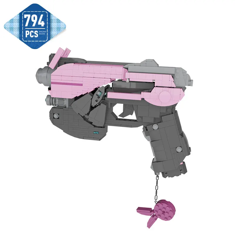 

Moc D.va's Gun Weapon Building Blocks Classic Game Overwatched Military Pistol Bricks Model Educational Toys for Children Gifts