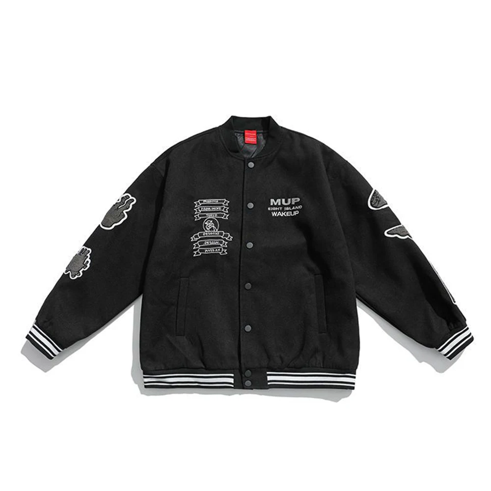 Новая осенне-зимняя бейсбольная куртка мужская с американскими вышитыми буквами