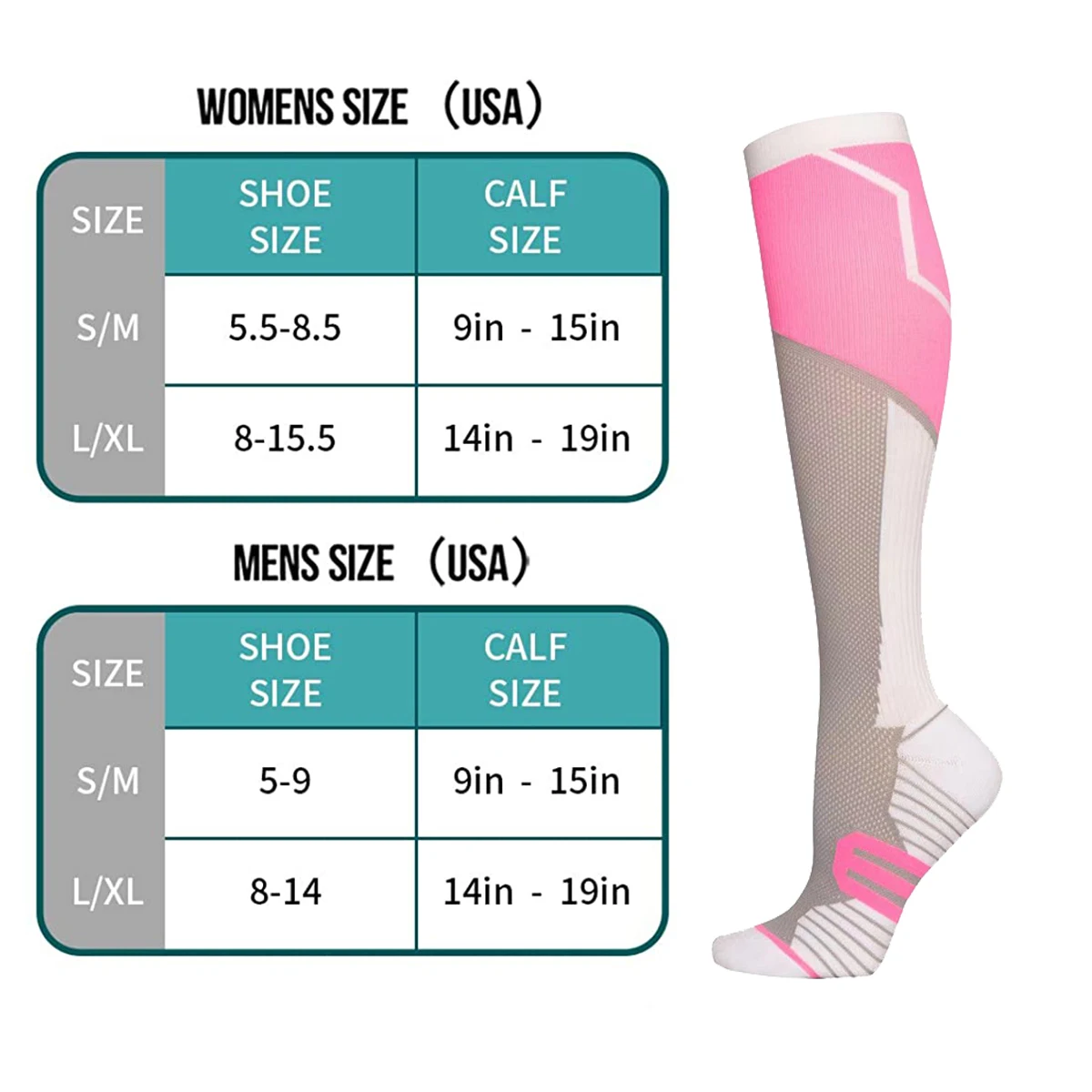 New Style Nylon Men and Women Sweat Absorbing Pressure Socks Long Tube Cycling Compression Socks Personalized Sports Stockings