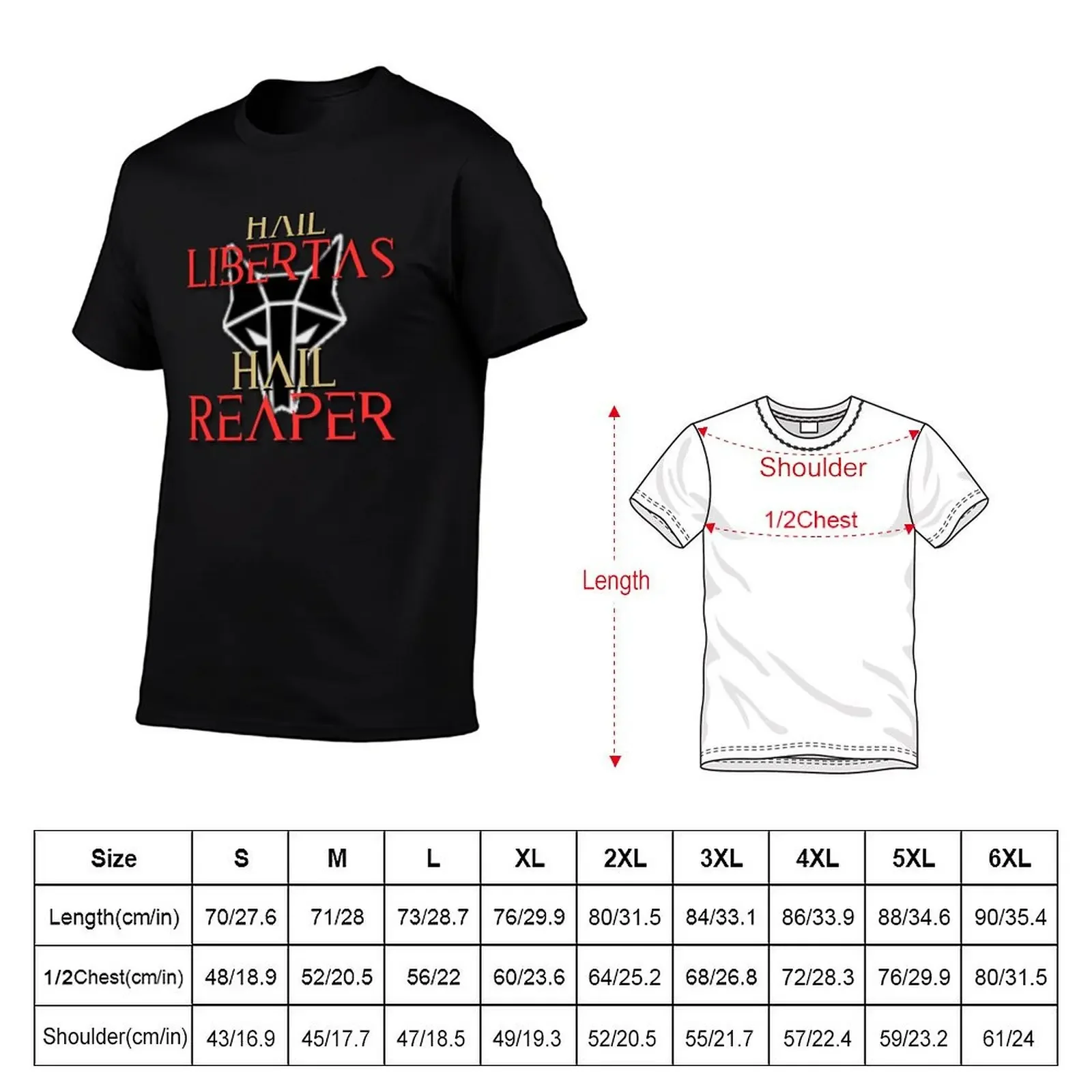 Hail Libertas Reaper Howler Red Rising Inspired T-Shirt новое издание индивидуальная одежда в стиле каваи