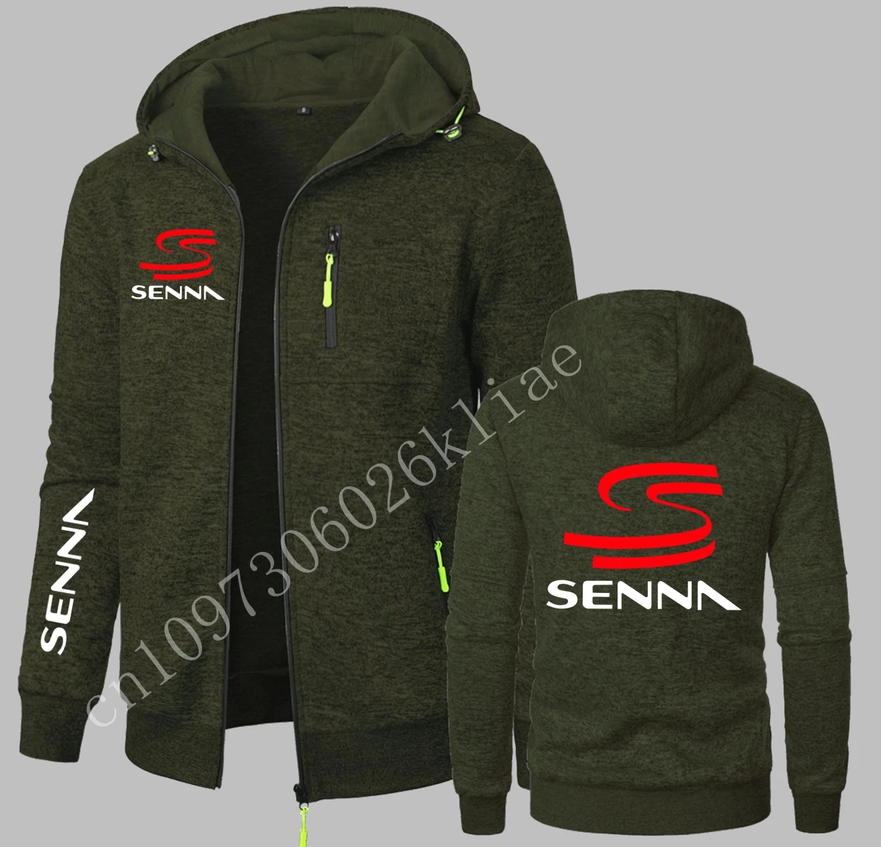 Фото Hall of Fame Ayrton Senna Racing Car Мужские толстовки с капюшоном Флисовая мужская толстовка с капюшоном F1 Car Мужская толстовка с капюшоном Мужская толстовка №3