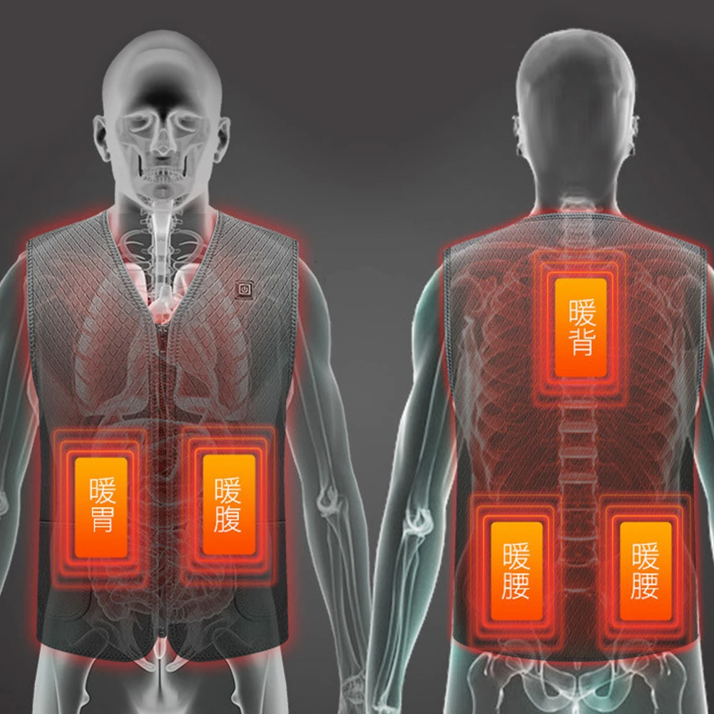 USB куртки с электрическим подогревом зимний теплый жилет женский и мужской