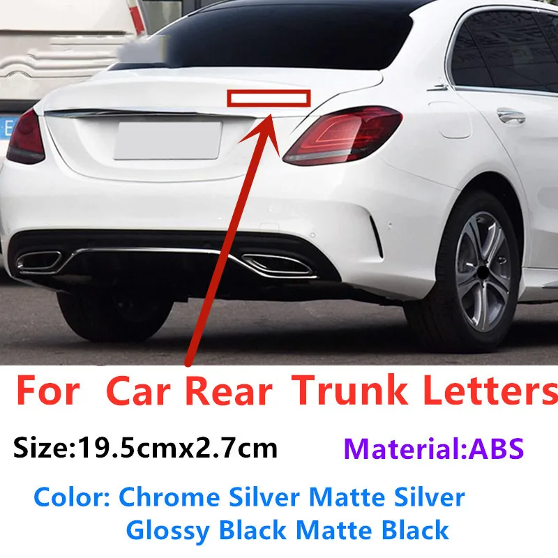 

Car Trunk Nameplate Logo Letters 3D ABS Badges Emblem Sticker For Mercedes Brabus G63 W463 700 800 850 900 Glossy Black Chrome