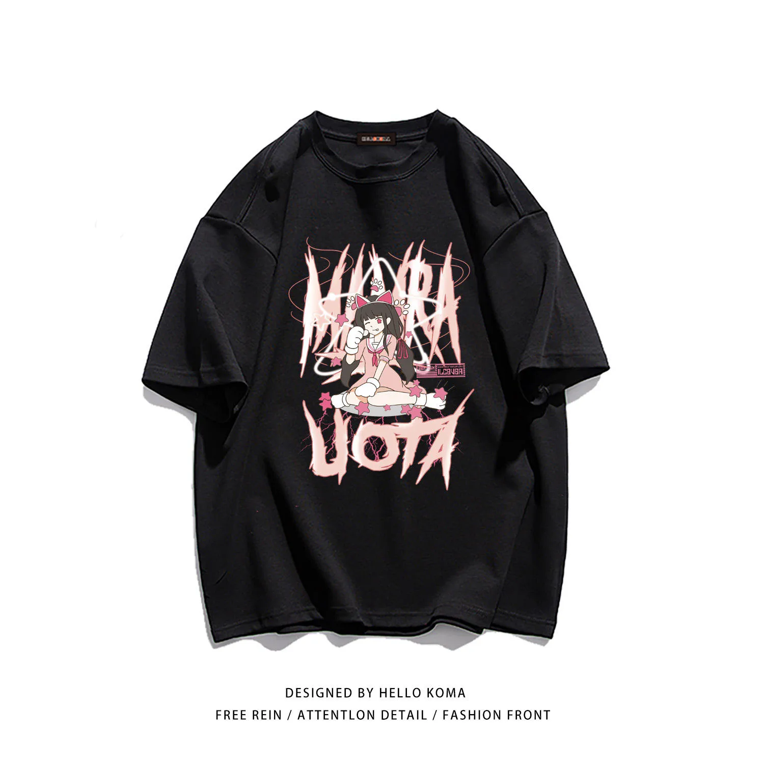 

Y2k Kawaii T-shirt Oversized Cartoon Print Tops Kpop Harajuku Short Sleeve Streetwear Japanese Women Summer Clothing 2022