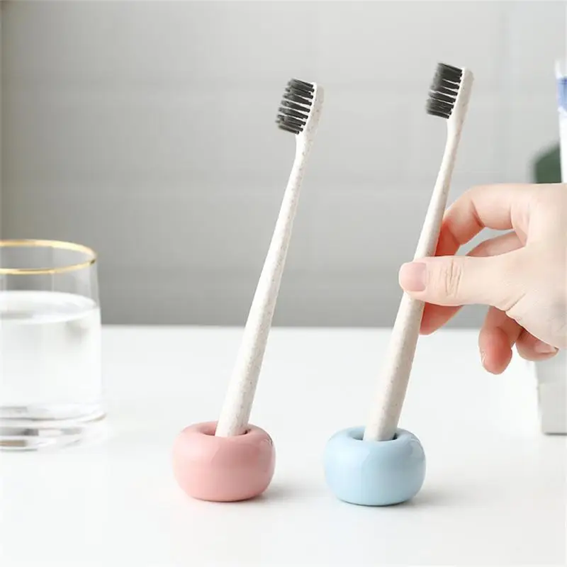 

Economic Fashionable Macaron Toothbrush Holder Hot Sale Toothbrush Storage Rack Socket Bathroom Accessories Ceramics New