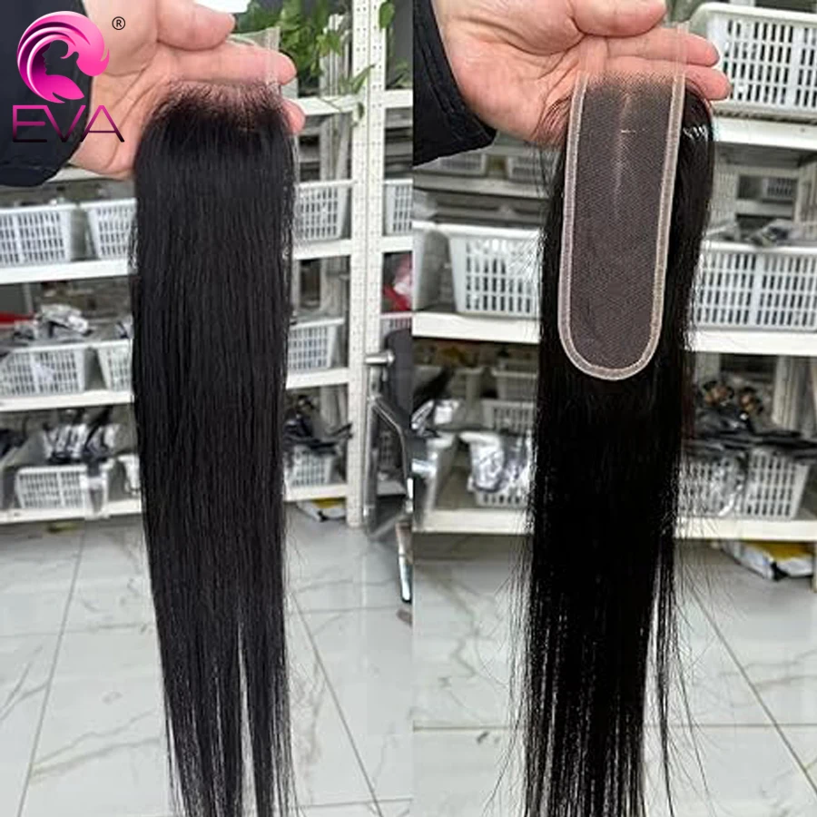 Ева волосы 2x6 HD кружевные накладные прямые человеческие Kim k Закрытие закрытие