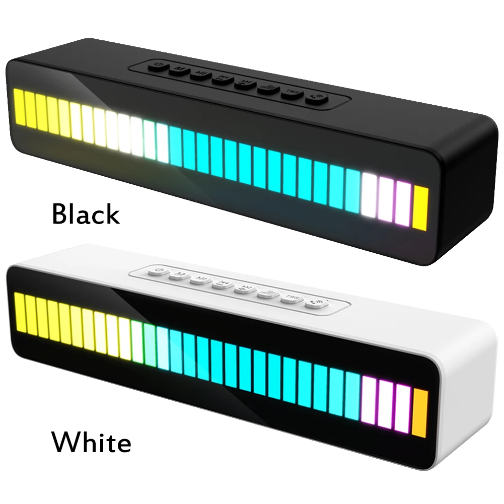 

M8 Music Atmosphere Pickup Light Bluetooth Speaker 30Section Rgb Rhythm Fluctuation Sound Light ABS Car Atmosphere Colorful Lamp