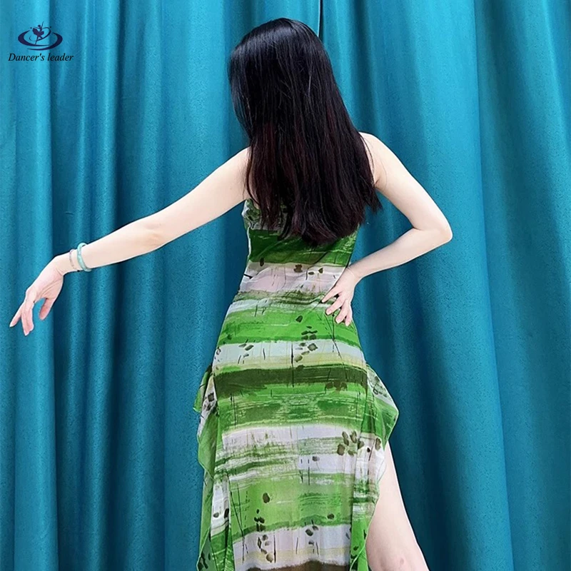 Женское платье для танца живота откровенное на бретельках во французском стиле с