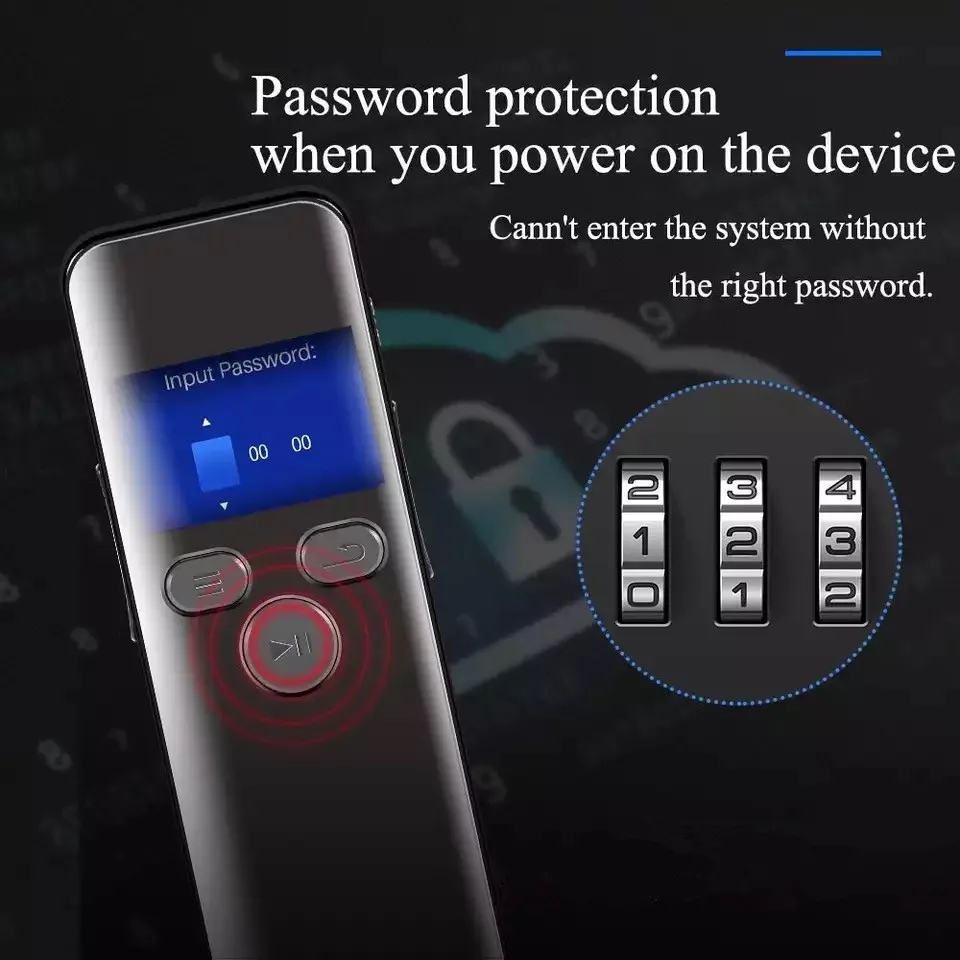 Цифровой диктофон с функцией голосового активирования записи для лекций 16 ГБ 32 ГБ 1160 часов MP3-плеер V92.