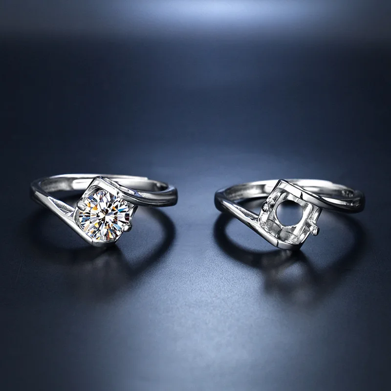 

Кольцо из серебра S925 пробы с мускусным камнем в форме сердца, роскошный набор с короной, женское кольцо в 1 карат, обручальное кольцо