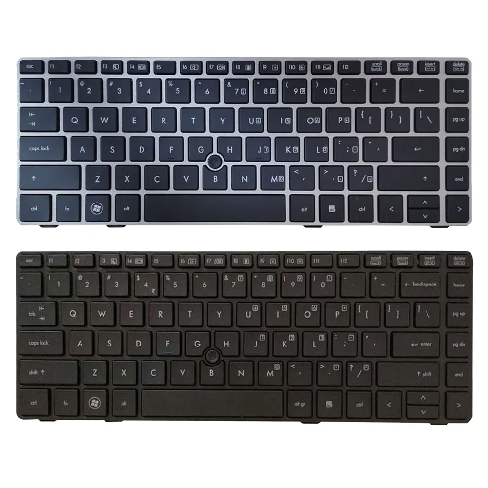 

New US Keyboard For HP EliteBook 8470B 8470P 8470 8460 8460p 8460w ProBook 6460 6460b 6470 With Black/Silver Frame