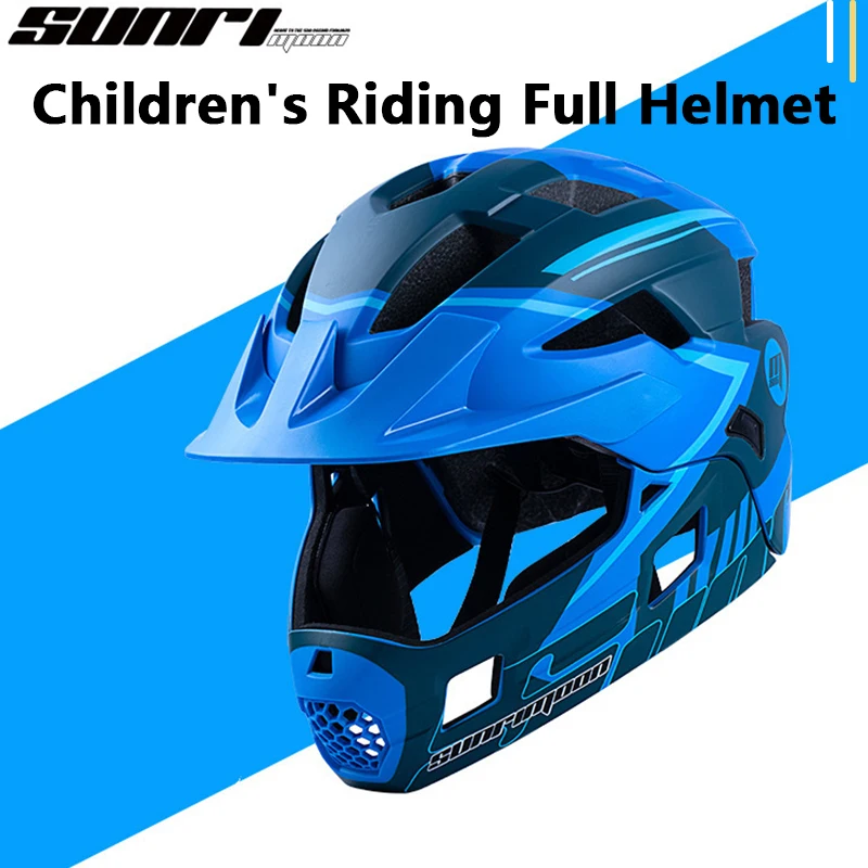 

SUNRIMOON Children Bicycle Helmet Detachable Full Face Bike Helmet Multi-mode LED Tail Light Safe Comfortable Cycling Equipment